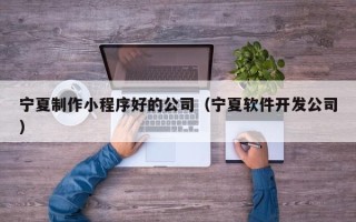 沛县宁夏制作小程序好的公司（宁夏软件开发公司）